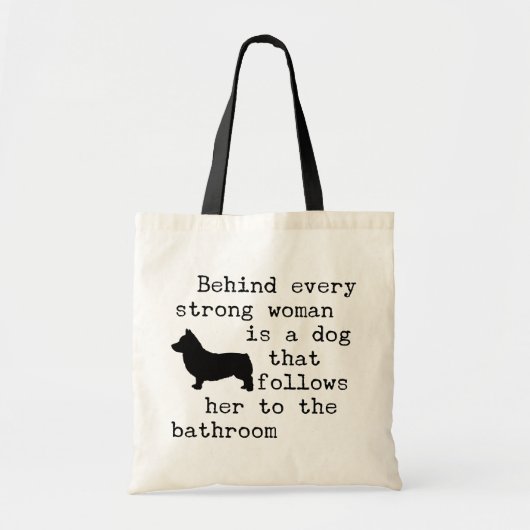 Hond Humor Quote - Corgi Tote Bag (Voorkant)