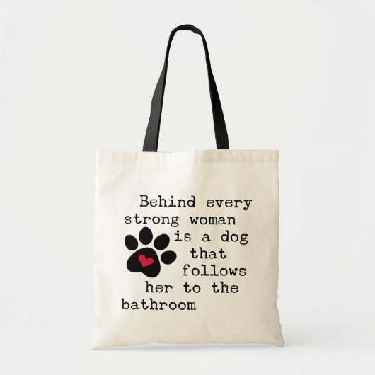Hond Humor Quote - Dog Paw Tote Bag (Voorkant)