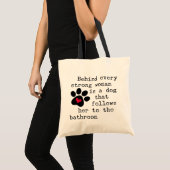 Hond Humor Quote - Hond Poot Tote Bag (Voorkant (product))