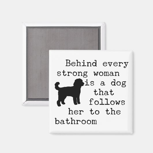 Hond Humor Quote - Labradoodle Magneet (Voorkant / Achterkant)
