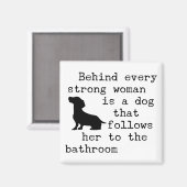 Hond Humor Quote - Teckel Magneet (Voorkant / Achterkant)