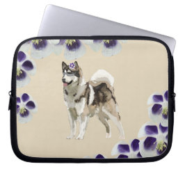 Hond, Husky Hond Kunst Neopreen Laptop Mouw 10" Laptop Sleeve
