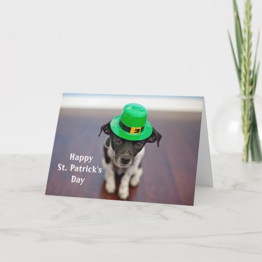Hond Iers Pet St. Patrick's Day Feestdagen Kaart (Voorkant)