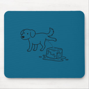 Hond ijs grappige hond humor lijn kunst muismat