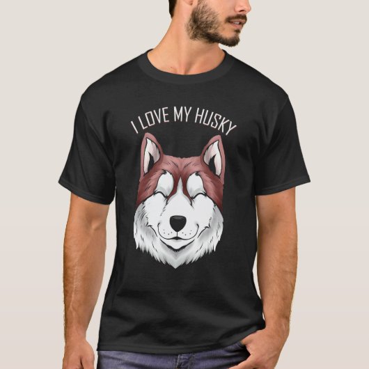 Hond Ik Hou Van Mijn Husky T-shirt (Voorkant)