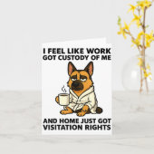 Hond Ik Voel Me Als Of Werk Me In Bewaring Heeft E Kaart (Gele Bloem)