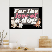 Hond illustratie met Inspirerend huisdier citaat Poster (Keuken)