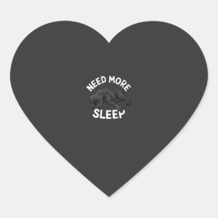 Hond Illustratie voor Hond die Meer Slaap Nodig he Hart Sticker