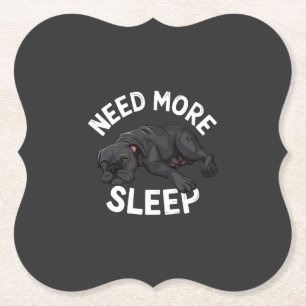 Hond Illustratie voor Hond die Meer Slaap Nodig he Kartonnen Onderzetters