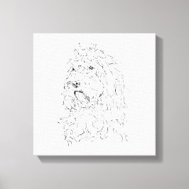 Hond Illustratie, Wand Kunst Cockapoo Canvas Afdruk