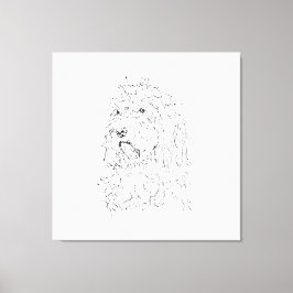 Hond Illustratie, Wand Kunst Cockapoo Canvas Afdruk