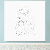 Hond Illustratie, Wand Kunst Cockapoo Canvas Afdruk (Insitu (Houten vloer))