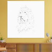 Hond Illustratie, Wand Kunst Cockapoo Canvas Afdruk (Insitu (Woonkamer))