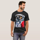 Hond in astronautenpak t-shirt (Voorkant volledig)