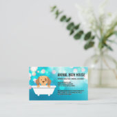 Hond in bad visitekaartje (Staand voorkant)