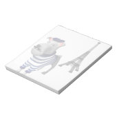 Hond in Beret voor Eiffeltoren Notitieblok (Linkerzijde)