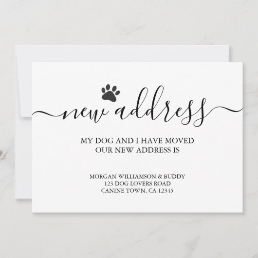 Hond in beweging aankondiging (Voorkant)