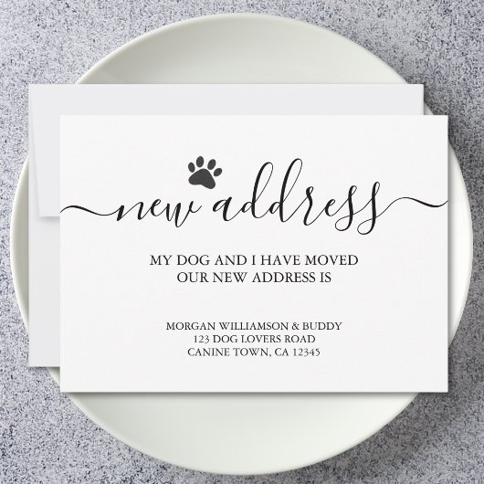 Hond in beweging aankondiging