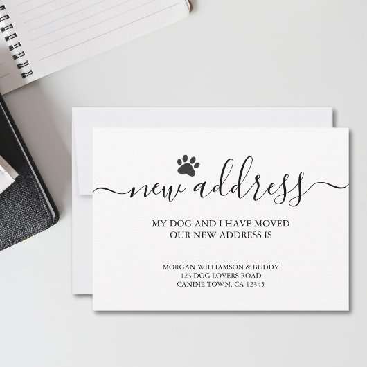 Hond in beweging aankondiging