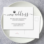 Hond in beweging aankondigingskaart