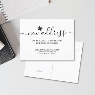 Hond in beweging aankondigingskaart