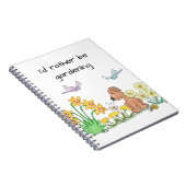 Hond in bloementuin notitieboek (Rechterzijde)