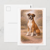 Hond in boxer-stijl briefkaart (Voorkant / Achterkant)
