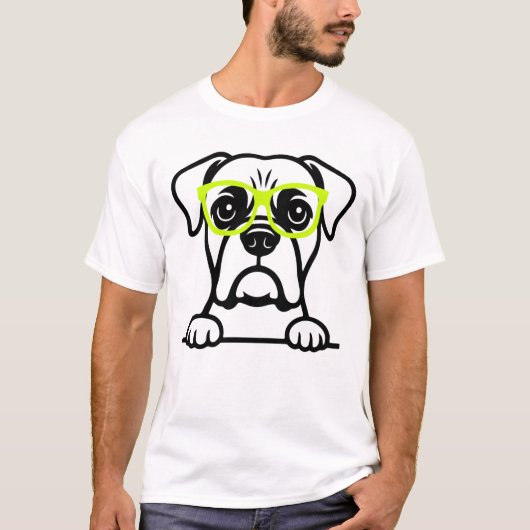 Hond in Bril T-shirt (Voorkant)