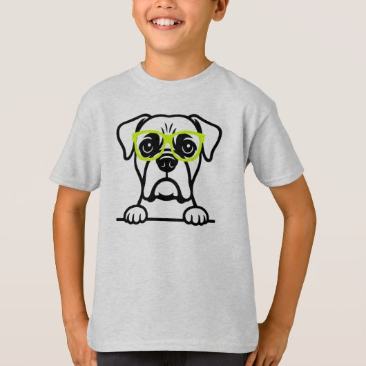 Hond in Bril T-shirt (Voorkant)