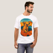 Hond in cabrio T-shirt (Voorkant volledig)