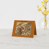 Hond in de bladeren Herfst-Herfst wenskaart Kaart (Gele Bloem)