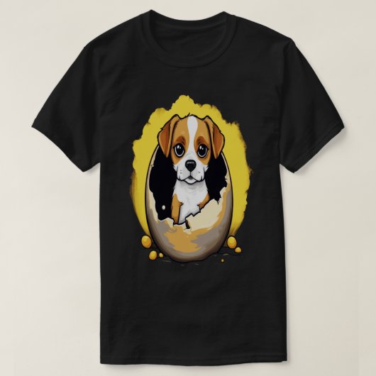 Hond in de eieren 310 t-shirt (Design voorkant)