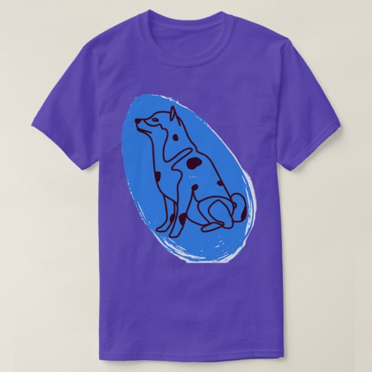 Hond in de eikunst t-shirt (Design voorkant)