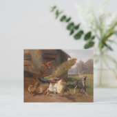 Hond in de Pluimveehouderij van Carl Jutz Briefkaart (Staand voorkant)