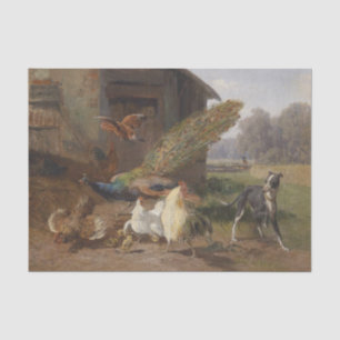 Hond in de Pluimveehouderij van Carl Jutz Tissuepapier