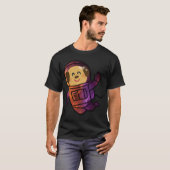 hond in de ruimte knippen t-shirt (Voorkant volledig)