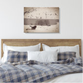 Hond in de Sneeuw Canvas Print (Insitu (Slaapkamer))