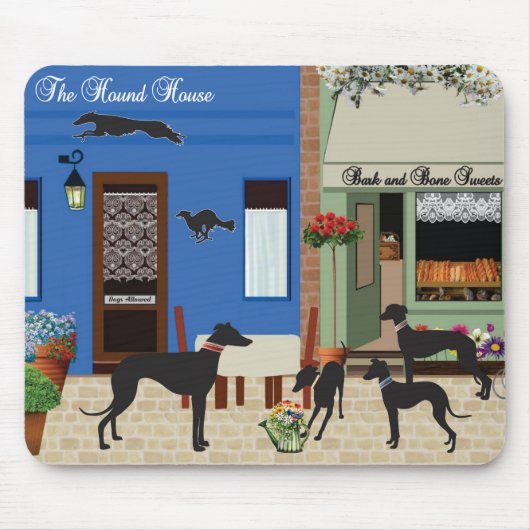 Hond in de stad muismat (Voorkant)