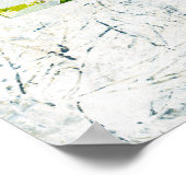 Hond in de tuin Poster muurkunst (Hoek)