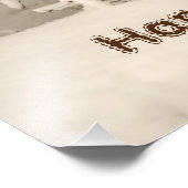 Hond in de winter foto afdruk (Hoek)