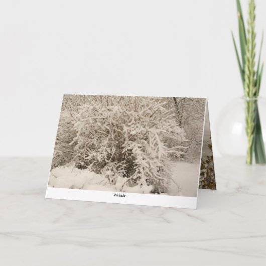 Hond in de winter kaart (Achterkant)