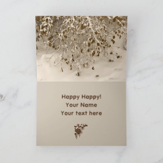 Hond in de winter kaart (Binnen)