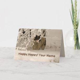 Hond in de winter kaart