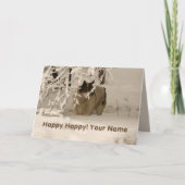 Hond in de winter kaart (Voorkant)