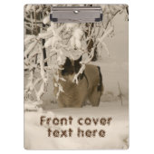 Hond in de winter klembord (Voorkant)