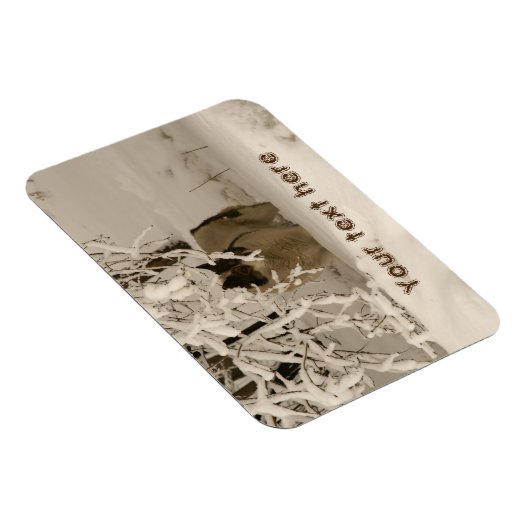 Hond in de winter magneet (Rechterzijde)