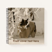 Hond in de winter notitieboek (Voorkant)