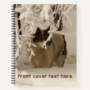 Hond in de winter notitieboek