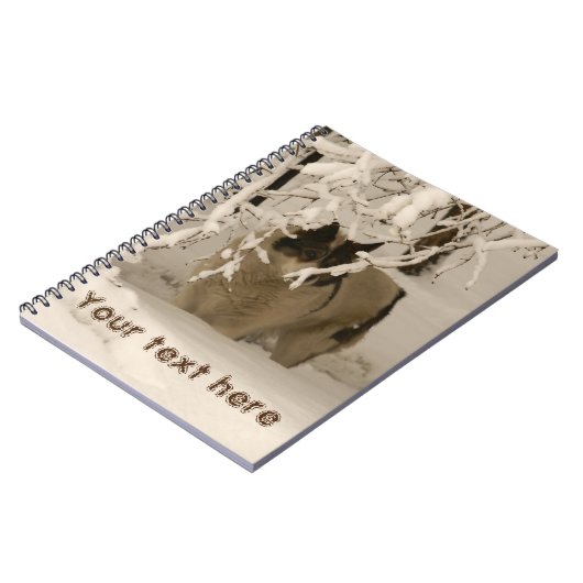 Hond in de winter notitieboek (Linkerzijde)