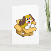 Hond in Doos Kaart (Voorkant)